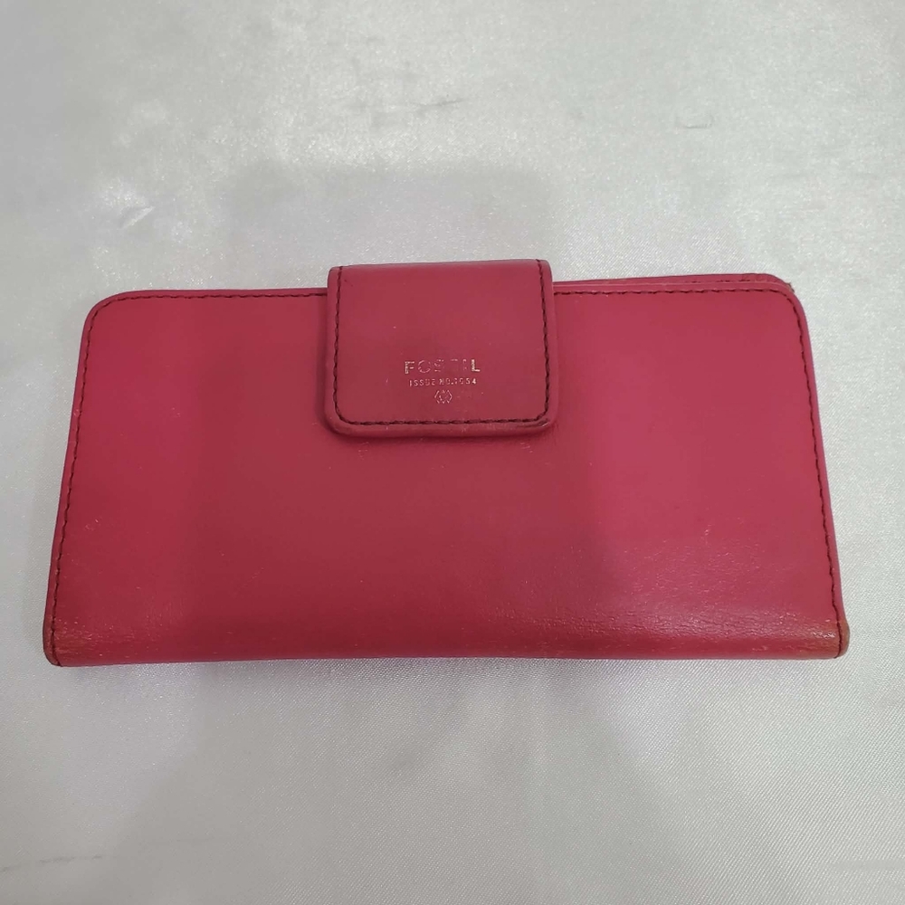 Fossil Pink Leather Clasp Wallet - Picture 4 of 11